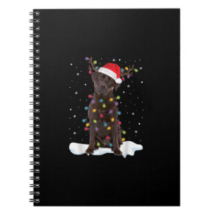 Dog Lover Chocolate Labrador Retriever Christmas Notebook