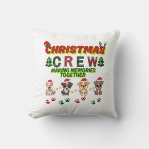 Dog Lover Christmas Family-Christmas crew dogs  Cushion