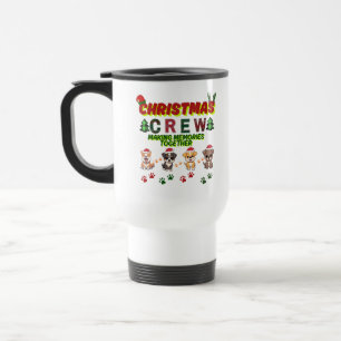 Dog Lover Christmas Family-Christmas crew dogs  Travel Mug
