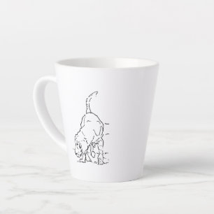 Dog Lover Coffee Mug, Beagle Illustration Latte Mug