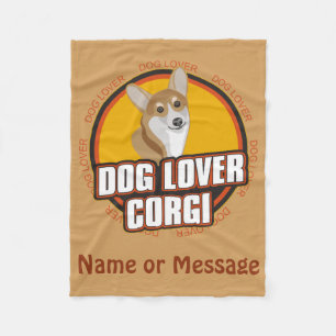 Dog Lover Corgi Blanket Customise Name / Message