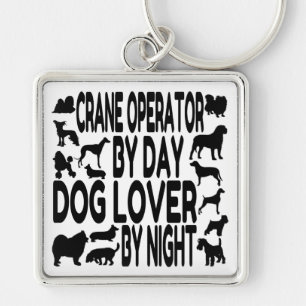 Dog Lover Crane Operator Key Ring