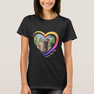 Dog Lover Custom Photo and Name Personalised  T-Shirt