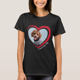 Dog Lover Custom Photo and Name Personalised  T-Shirt