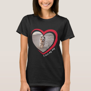 Dog Lover Custom Photo and Name Personalized  T-Shirt