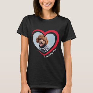 Dog Lover Custom Photo and Name Personalized  T-Shirt