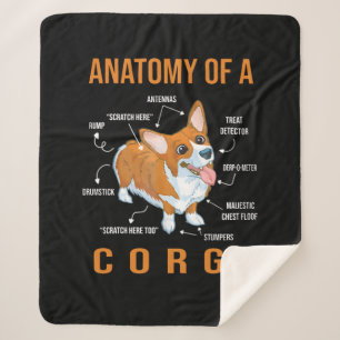 Dog Lover Cute Corgi Sherpa Blanket