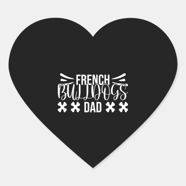 Dog lover dad heart sticker (Front)
