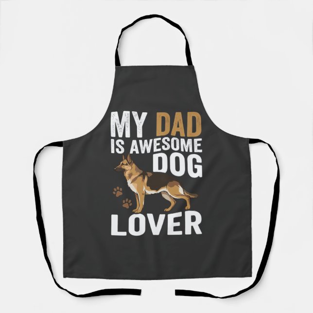 Dog Lover Dad Is Awesome Apron (Front)