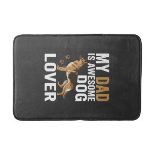 Dog Lover Dad Is Awesome Bath Mat