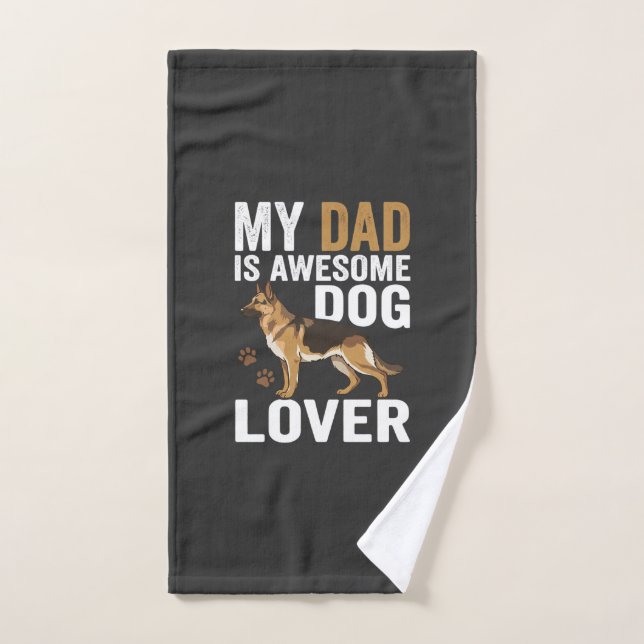 Dog Lover Dad Is Awesome Hand Towel (Hand Towel)