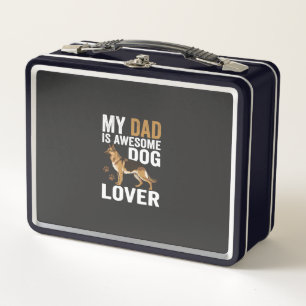 Dog Lover Dad Is Awesome Metal Lunch Box
