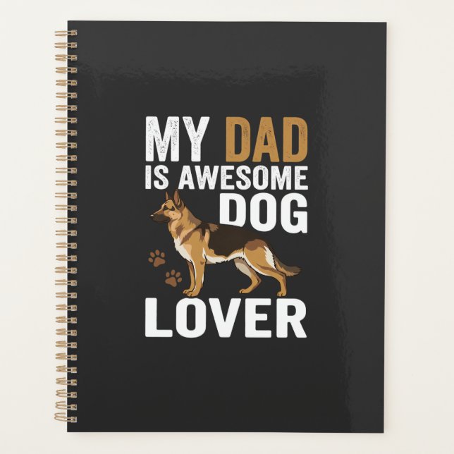 Dog Lover Dad Is Awesome Planner (Front)