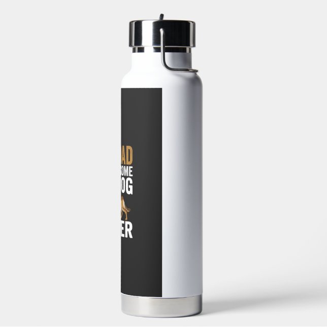 Dog Lover Dad Is Awesome Water Bottle (Left)