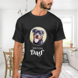 Dog Lover DAD Personalised Cute Puppy Pet Photo T-Shirt<br><div class="desc">Dog Dad ... Surprise your favourite Dog Dad this Father's Day , Christmas or his birthday with this super cute custom pet photo t-shirt. Customise this dog dad shirt with your dog's favourite photos, and name. This dog dad shirt is a must for dog lovers and dog dads! Great gift...</div>