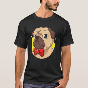 Dog Lover  Dog Face Red Bow Tie Funny Behaviour Pu T-Shirt