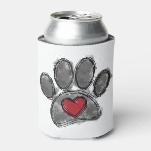 Dog Lover Drawing Watercolor Can Cooler