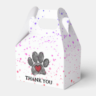Dog Lover Drawing Watercolor Paint Splatter Favour Box