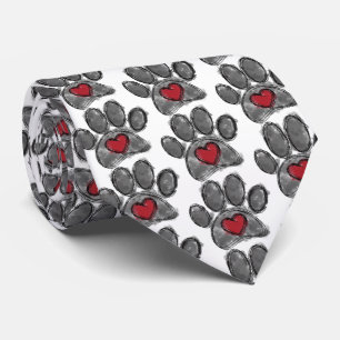 Dog Lover Drawing Watercolor Tie