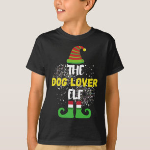 Dog Lover Elf Family Matching Christmas Costume T-Shirt