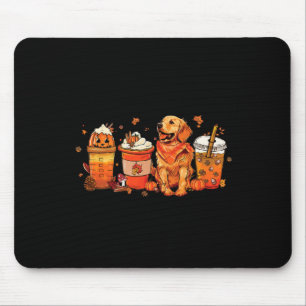 Dog Lover Fall Coffee Pumpkin Spice Latte Iced Aut Mouse Mat