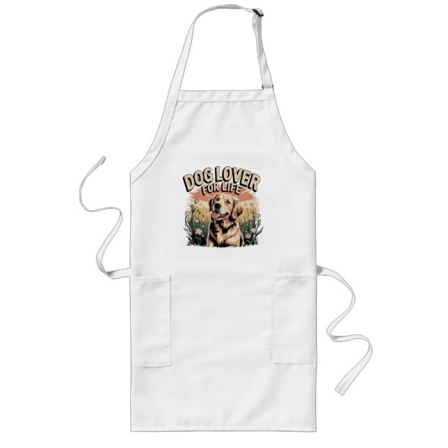 "Dog Lover For Life" Long Apron (Front)
