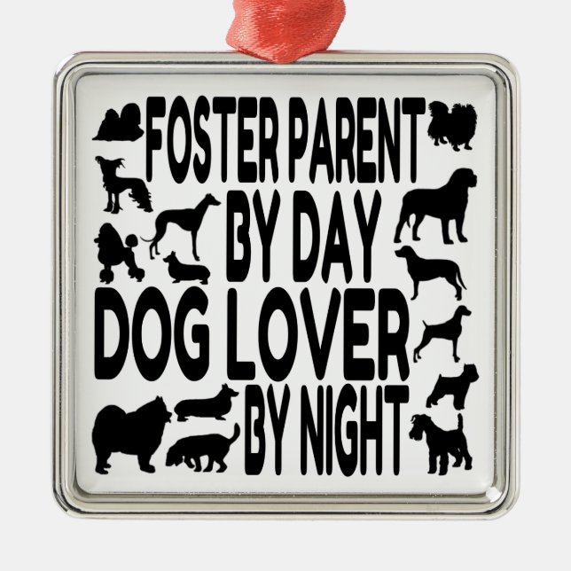 Dog Lover Foster Parent Metal Tree Decoration (Front)
