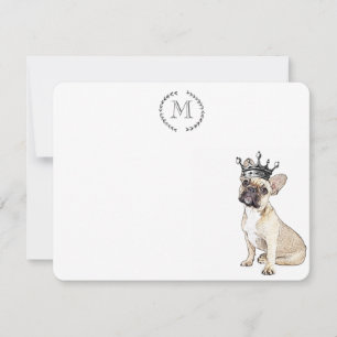 Dog Lover French Bulldog Personalised Royal Card