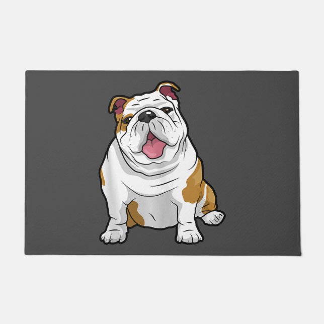 Dog Lover | Funny English Bulldog Puppy Gift Doormat (Front)