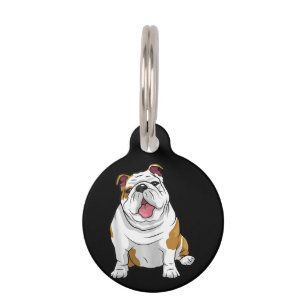 Dog Lover   Funny English Bulldog Puppy Gift Pet Tag