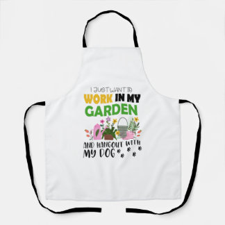 Dog Lover Gardener Garden Pet Plants Gardening Apron