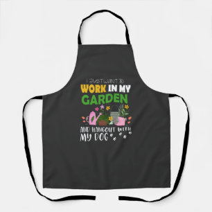 Dog Lover Gardener Garden Pet Plants Gardening Apron