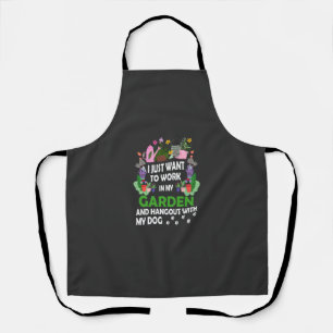 Dog Lover Gardener Garden Pet Plants Gardening  Apron