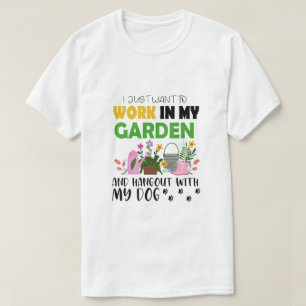 Dog Lover Gardener Garden Pet Plants Gardening T-Shirt