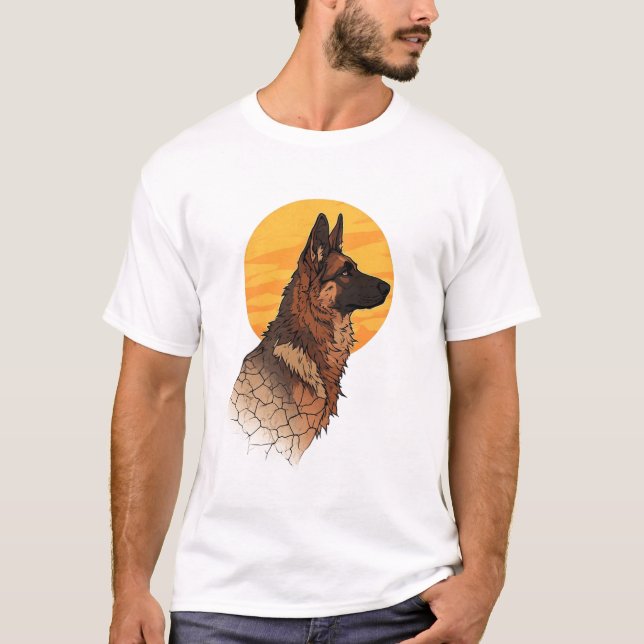 Dog Lover German Shepherd Graphic T-Shirt (Front)
