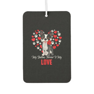 Dog Lover Gift For Womens My Boston Terrier Car Air Freshener