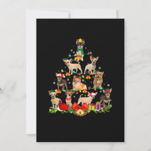 Dog Lover Gifts Chihuahua Tree Christmas Light Announcement