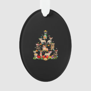 Dog Lover Gifts Chihuahua Tree Christmas Light Ornament