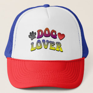 Dog Lover Groovy Vintage Font Trucker Hat