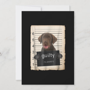 Dog Lover Guilty Chocolate Labrador Bad Dog Card