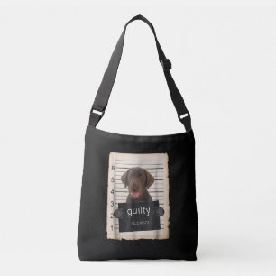 Dog Lover Guilty Chocolate Labrador Bad Dog Crossbody Bag
