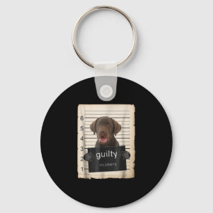 Dog Lover   Guilty Chocolate Labrador Bad Dog Key Ring
