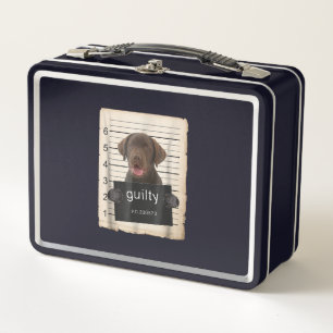 Dog Lover Guilty Chocolate Labrador Bad Dog Metal Lunch Box