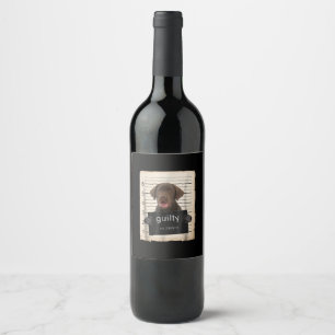 Dog Lover Guilty Chocolate Labrador Bad Dog Wine Label