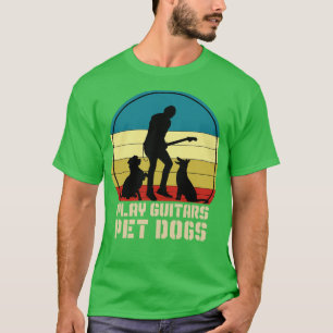 Dog Lover Guitarist Gift Music Pets Guitar T-Shirt
