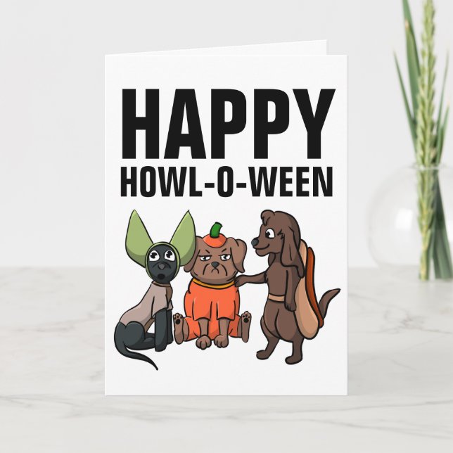 DOG LOVER HALLOWEEN GREETING CARDS (Front)