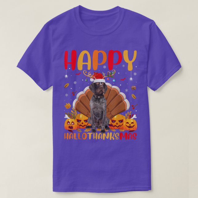 Dog Lover Happy German Wirehaired Pointer Dog Hell T-Shirt (Design Front)