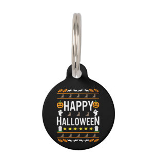Dog Lover Happy Halloween Chocolate Labrador Pet Tag