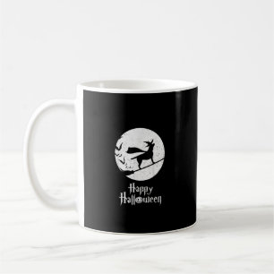 Dog Lover Happy Halloween Lab Witch Riding Broom Coffee Mug