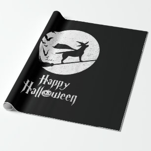 Dog Lover   Happy Halloween Lab Witch Riding Broom Wrapping Paper